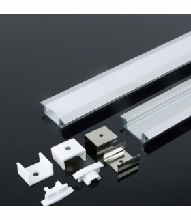 Profil Aluminiowy V-TAC 2000x24.7x7mm Klosz Mleczny VT-8106