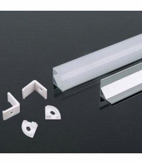 Profil Aluminiowy V-TAC 2000x15.8x15.8mm Klosz Mleczny VT-8109