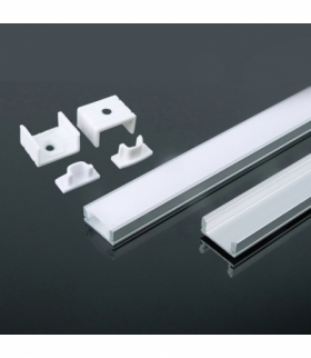 Profil Aluminiowy V-TAC 2000x17.4x7mm Klosz Mleczny VT-8113