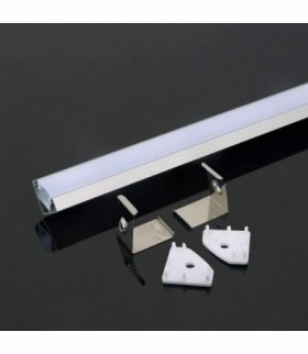 Profil Aluminiowy V-TAC 2000x19x19mm Klosz Mleczny VT-8114