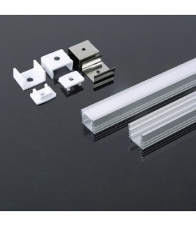 Profil Aluminiowy V-TAC 2000x17.4x12.1mm Klosz Mleczny VT-8116