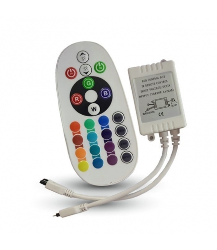 Sterownik Taśm LED RGB 72W Podczerwień 24 Przyciski V-TAC VT-2472