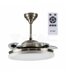 Wentylator Sufitowy V-TAC 132cm 107cm Chowane Ramiona 30W LED CCT VT-3042-3 3000lm