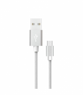 Przewód Micro USB V-TAC 1M Srebrny Seria Platinum VT-5331