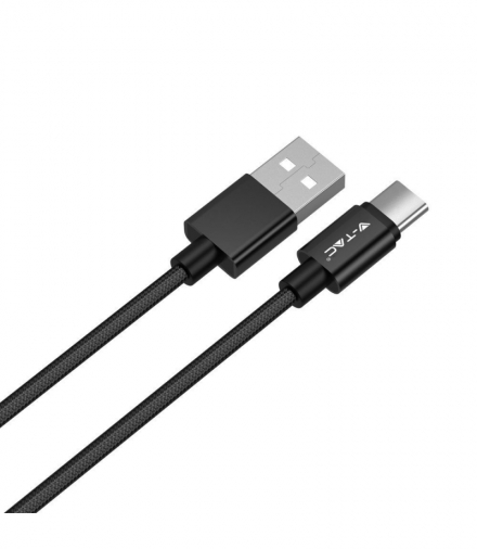 Przewód Micro USB V-TAC Typ C 1M Czarny Seria Platinum VT-5334