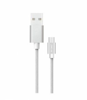 Przewód Micro USB V-TAC Typ C 1M Srebrny Seria Platinum VT-5334
