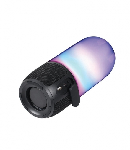 Bezprzewodowy inteligentny głośnik LED V-TAC z technologią Bluetooth 2x3W USB Micro SD Czarny VT-7456