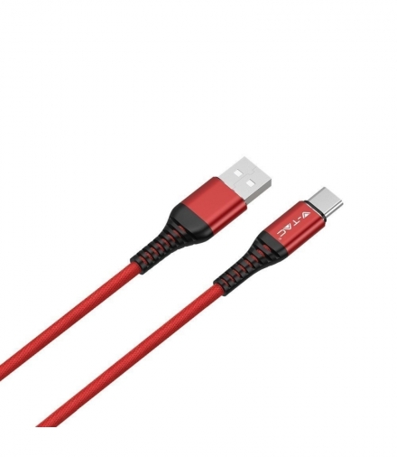 Przewód Micro USB V-TAC Typ C 1M Czerwony Seria Złota VT-5352