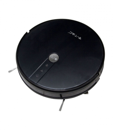 Odkurzacz Automatyczny V-TAC CZARNY, WiFi, MOP, Auto Powrót, PILOT, HEPA, Kompatybilny Amazon Alexa i Google Home VT-5555