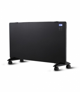 Grzejnik Panelowy Szklany 2000W LED Czarny PILOT LCD TIMER V-TAC VT-2000WRD