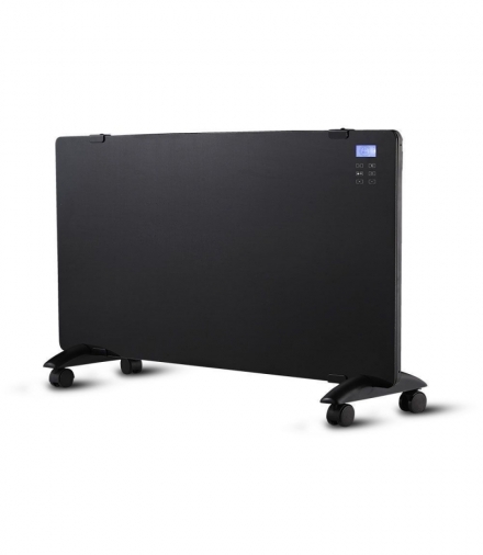 Grzejnik Panelowy Szklany 2000W LED Czarny PILOT LCD TIMER V-TAC VT-2000WRD