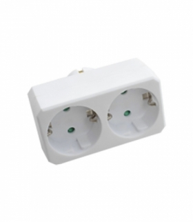 Rozgałęźnik 2x 10/16A 250V V-TAC Biały VT-1006