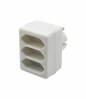 Rozgałęźnik 3 wtyczki płaskie 2.5A V-TAC VT-1023
