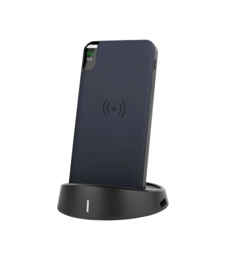 Power Bank V-TAC 10000mah Indukcja Wyświetlacz STOJAK Granatowy VT-3509