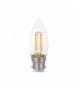 Żarówka LED B22 4W C35 Filament, Klosz Transparentny, Chip SAMSUNG, Ciepła, Barwa:3000K, Trzonek:B22 V-TAC 105