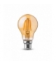 Żarówka LED B22 4W A60 Filament, Klosz Bursztynowy, Chip SAMSUNG, Super Ciepła (barwa zachód słońca), Barwa:2200K, Trzonek:B22 V-TAC 107