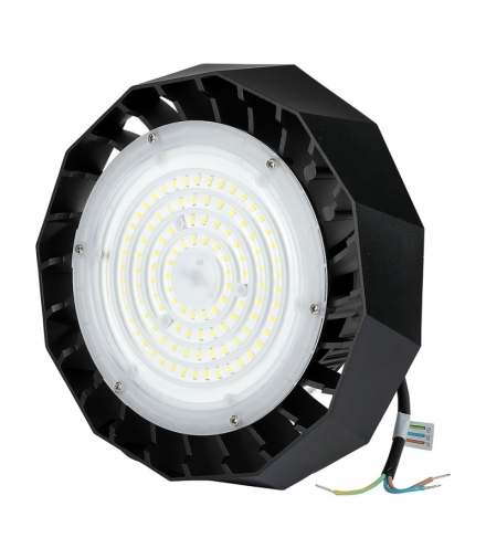 VT-9-105 100W HIGHBAY ( Zasilacz SAMSUNG ), Barwa 6000K, Obudowa Czarna, Wydajność 120lm/w, Kąt 90'