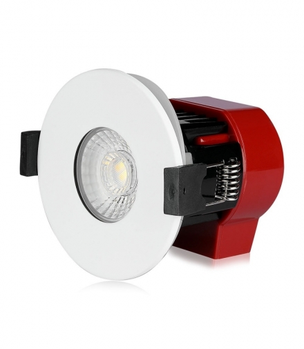 VT-885 5W Oprawa wpuszczana Spot, Ognioodporność min 30-60-90, Chip SAMSUNG, Barwa 6400K, Biały, Opk. 3 szt. VTAC881