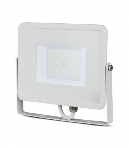 VT-50-1 50W Naświetlacz LED SMD, Chip SAMSUNG, Przewód 3m, Barwa 6400K, Obudowa Biała