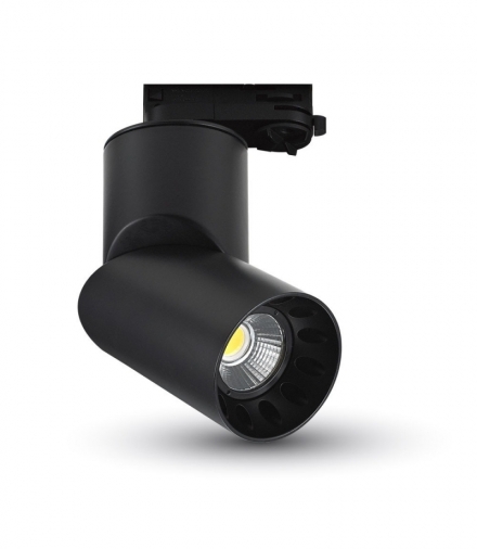 VT-4521T 20W LED Tracklight Barwa 5000K, Obudowa Czarna, Okrągły