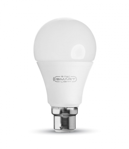 Żarówka LED B22 10W A60 Kompatybilna z Amazon Alexa i Google Home, Barwa: RGB+WW+CW, Trzonek:B22 V-TAC 2791
