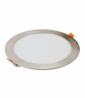 VT-1807SN 18W Panel LED, Obudowa Satynowa, Barwa 3000K, Okrągła