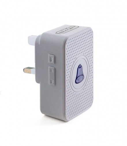 VT-5413 Dzwonek bezprzewodowy CHIME, Wtyczka BS, Biały