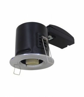 VT-703 Oprawa wpuszczana downlight GU10, Ognioodporność min 30-60-90, Źródło zamykane pierścieniem, Chrom