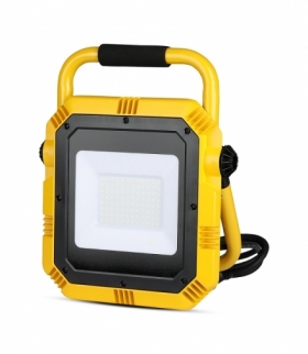 VT-51 50W Naświetlacz przenośny LED, Chip SAMSUNG, Barwa 6400K, Przewód 3m, Wtyczka BS
