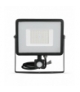 Projektor LED V-TAC 50W SAMSUNG CHIP Czujnik Ruchu Funkcja Cut-OFF Czarny VT-50-S 4000K 4000lm 5 Lat Gwarancji