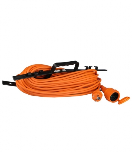 Przedłużacz Ogrodowy V-TAC 30M 16A IP44 z uchwytem do zwijania i klapką VT-3002-30