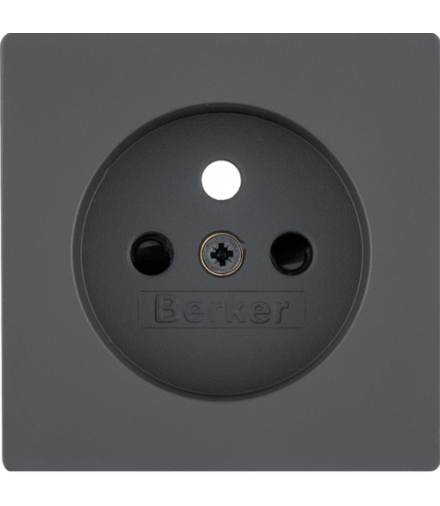 Q.x Płytka czołowa do gniazda z uziemieniem, antracyt aksamit, lakierowany Berker 3965766076