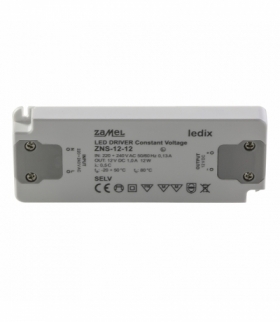 ZASILACZ LED SLIM 12V DC 12W ZNS-12-12