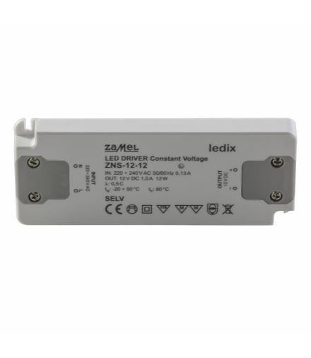 ZASILACZ LED SLIM 12V DC 12W ZNS-12-12