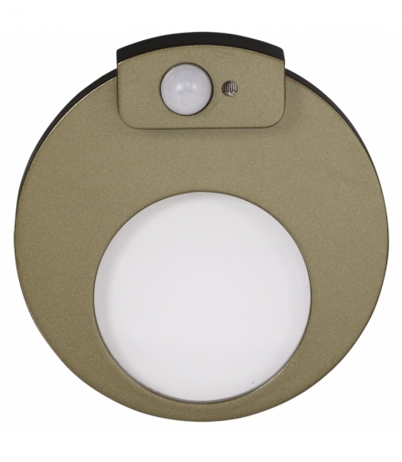 Oprawa LED MUNA Z CZUJNIKIEM PT 14V DC STARE ZŁOTO - biała zimna