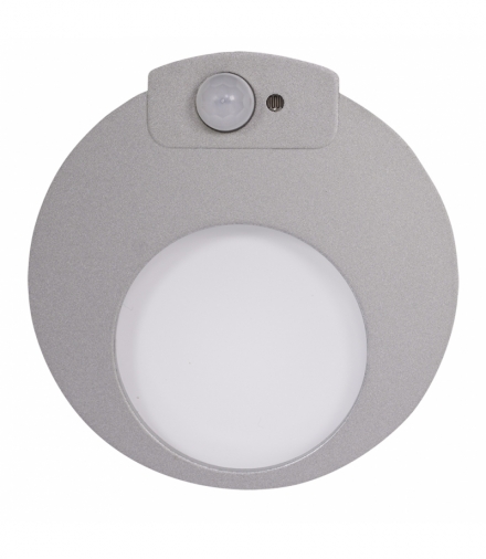 Oprawa LED MUNA Z CZUJNIKIEM PT 230V ALUMINIUM - biała zimna