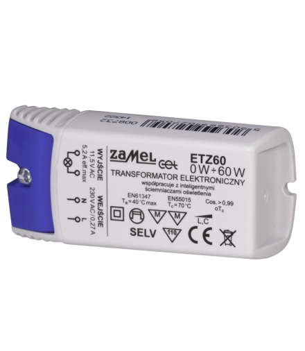Transformator elektroniczny 230/11,5V 0-60W