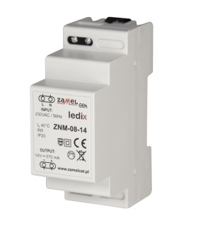 Zasilacz LED modułowy 14V DC 8W