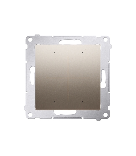 Elektroniczny łącznik / przycisk 4-krotny złoty mat, metalizowany DEW4.01/44
