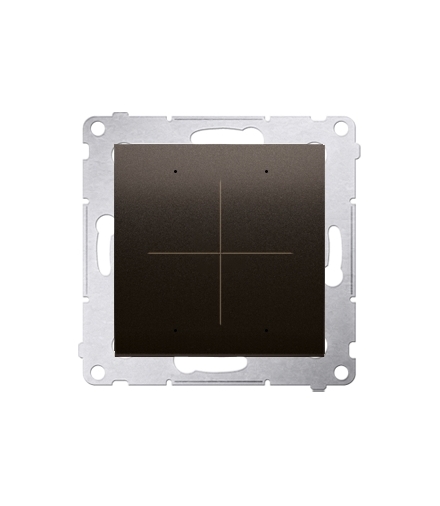 Elektroniczny łącznik / przycisk 4-krotny brąz matowy DEW4.01/46