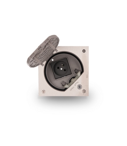 Wkład puszki podłogowej KSE IP66 z gniazdem z uziemieniem z zamkiem na klucz imbusowy stal nierdzewna KSE2SEC/23/72