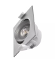 Oczko LED kwadratowe 7W ciepła biel, srebrny EMOS ZD3670