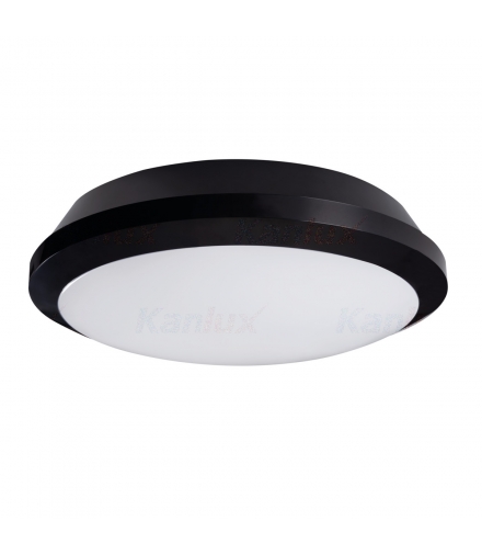 Plafoniera LED DABA PRO czarna 26W IP65 barwa neutralna z czujnikiem ruchu - 2800 lm KANLUX 19066
