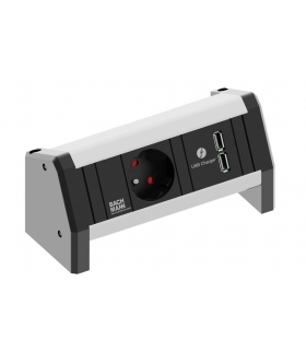 Listwa zasilająca gniazdo SCHUKO + ładowarka USB Bachmann DESK