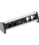 Listwa zasilająca 2 gniazda z uziemieniem + ładowarka USB + 2 puste moduły Bachmann DESK