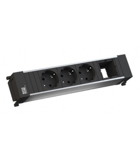 Listwa zasilająca 3 gniazda schuko + pusty moduł POWER FRAME BACHMANN