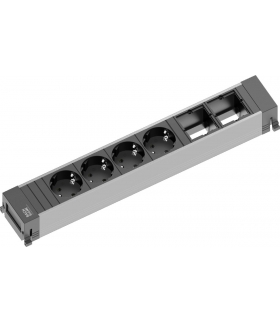 Listwa zasilająca 4 gniazda schuko + 2 puste moduły POWER FRAME BACHMANN