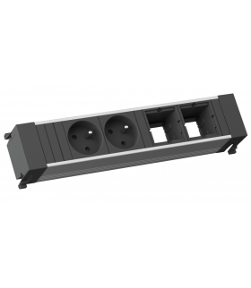 Listwa zasilająca 2 gniazda z uziemieniem + 2 puste moduły POWER FRAME BACHMANN