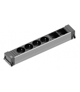 Listwa zasilająca 4 gniazda z uziemieniem + 2 puste moduły POWER FRAME BACHMANN