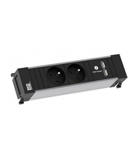 Listwa zasilająca 2 gniazda z uziemieniem + ładowarka POWER FRAME BACHMANN